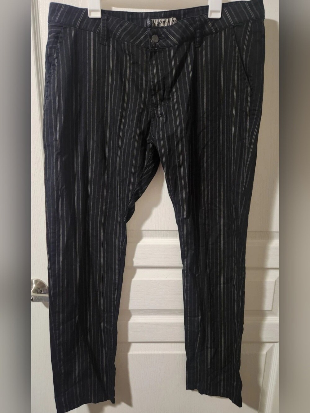 Lip Service Black Pinstriped Pants